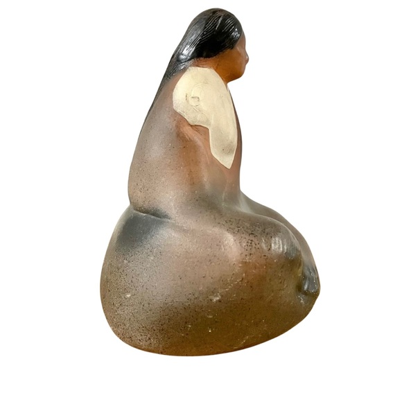 Vintage Eduardo Vega Red Clay Native American Woman Southwestern Ceramic 6” - Picture 2 of 9